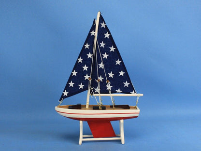 Wooden It Floats 12"" - Big Stars Floating Sailboat Model
