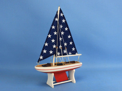Wooden It Floats 12"" - Big Stars Floating Sailboat Model