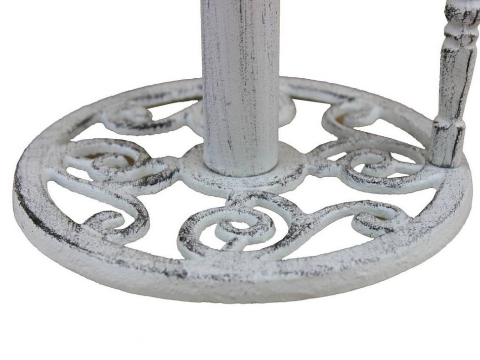 Rustic Whitewashed Cast Iron Starfish Paper Towel Holder 15""