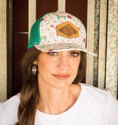 STS Watercolor Donkey Patch Hat, Ladies