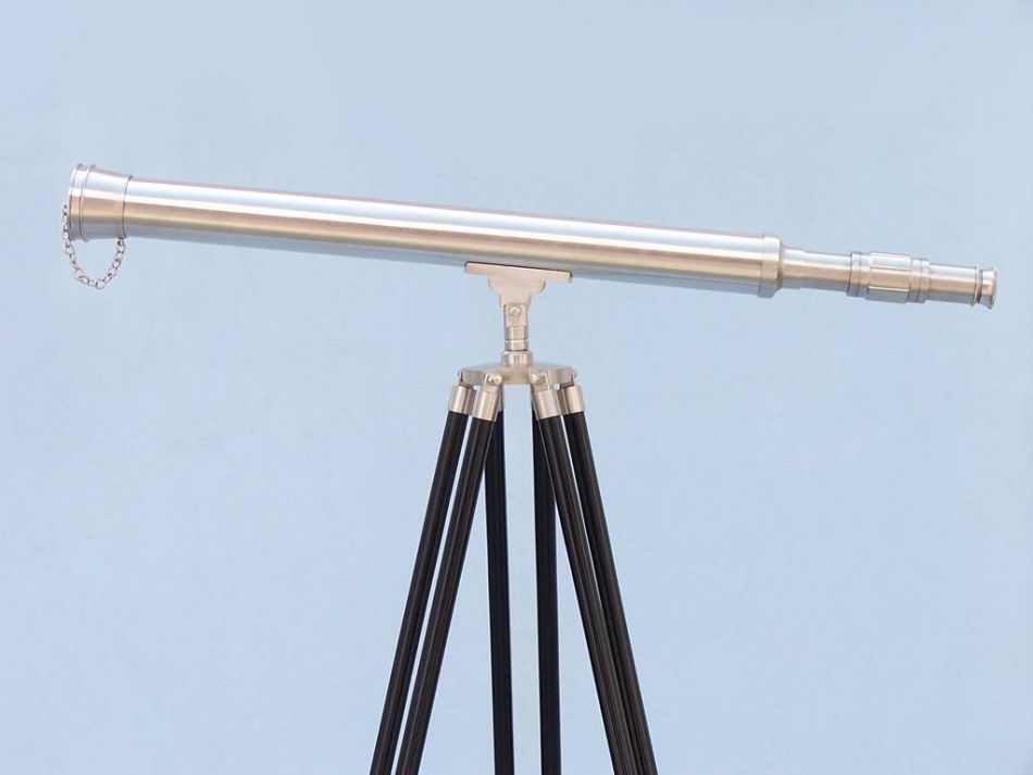 Floor Standing Brushed Nickel Harbor Master Telescope 60""