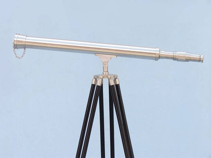Floor Standing Brushed Nickel Harbor Master Telescope 60""