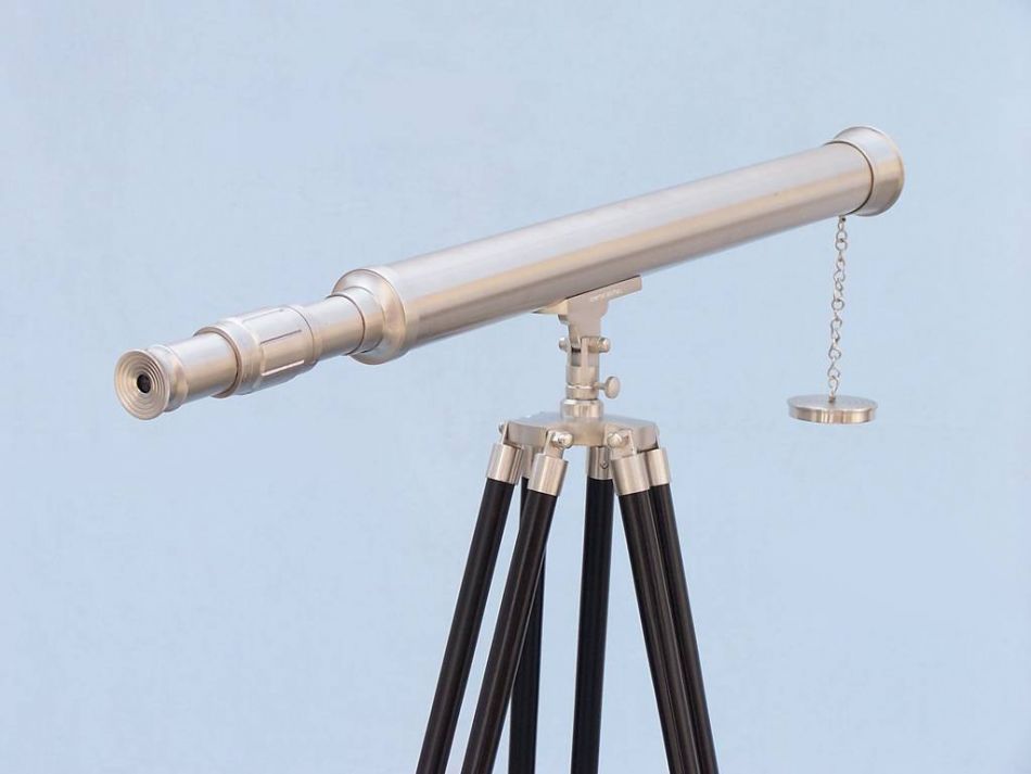 Floor Standing Brushed Nickel Harbor Master Telescope 60""