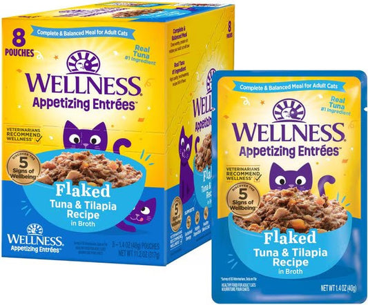 Wellness Appetizing Entrees Flaked Tuna & Tilapia Cat (1.4oz)