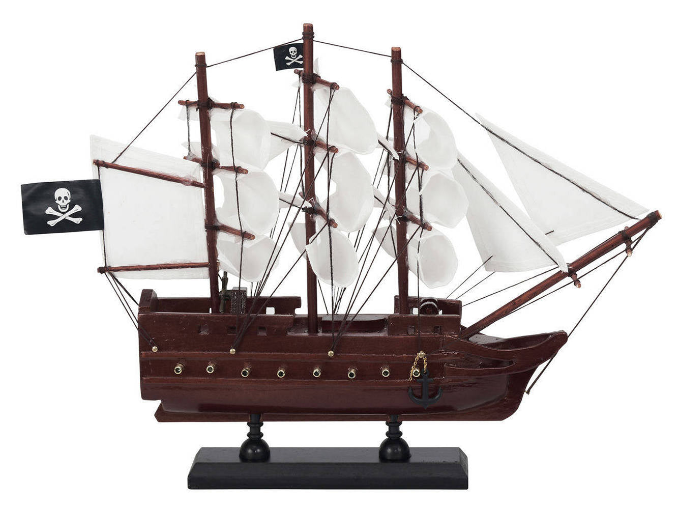 Wooden Calico Jacks The William White Sails Model Pirate Ship 12""