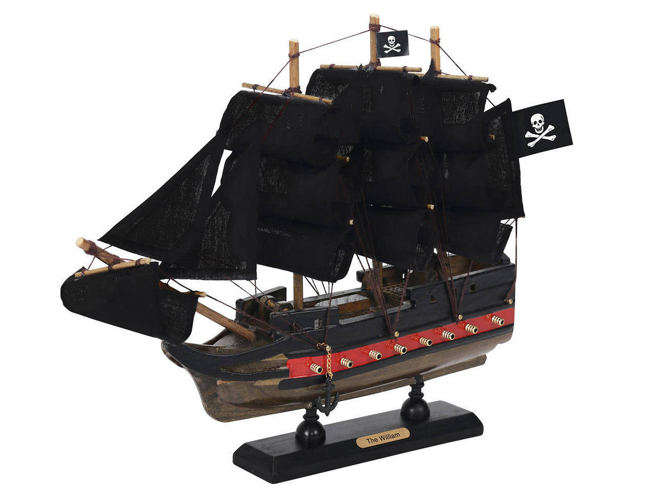 Wooden Calico Jacks The William Black Sails Limited Model Pirate Ship 12""