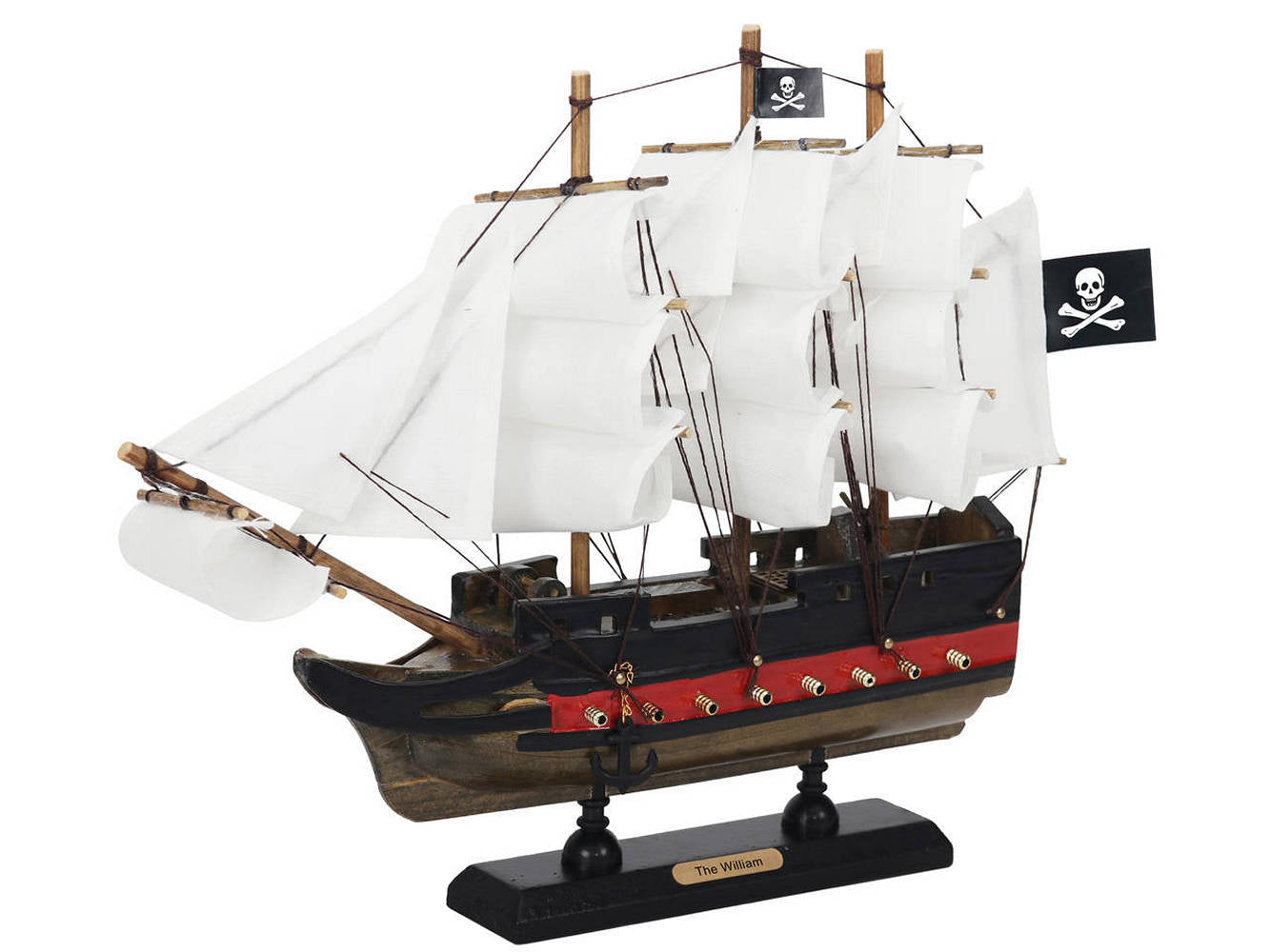 Wooden Calico Jacks The William White Sails Limited Model Pirate Ship 12""