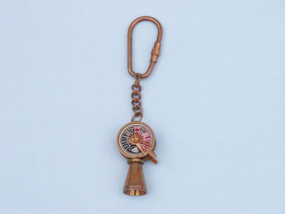 Antique Copper Titanic Engine Telegraph Key Chain 5""