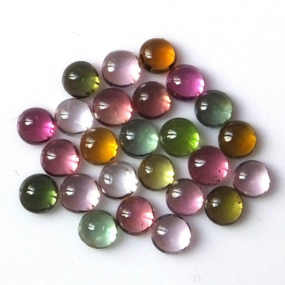 Tourmaline Round Cabochon 4mm