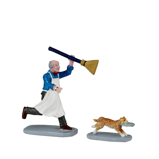 Feline Fish Thief - 2 Piece Set
