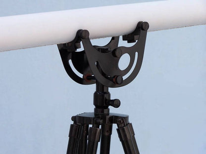 Floor Standing Oil-Rubbed Bronzed-White Leather with Black Stand Anchormaster Telescope 65""