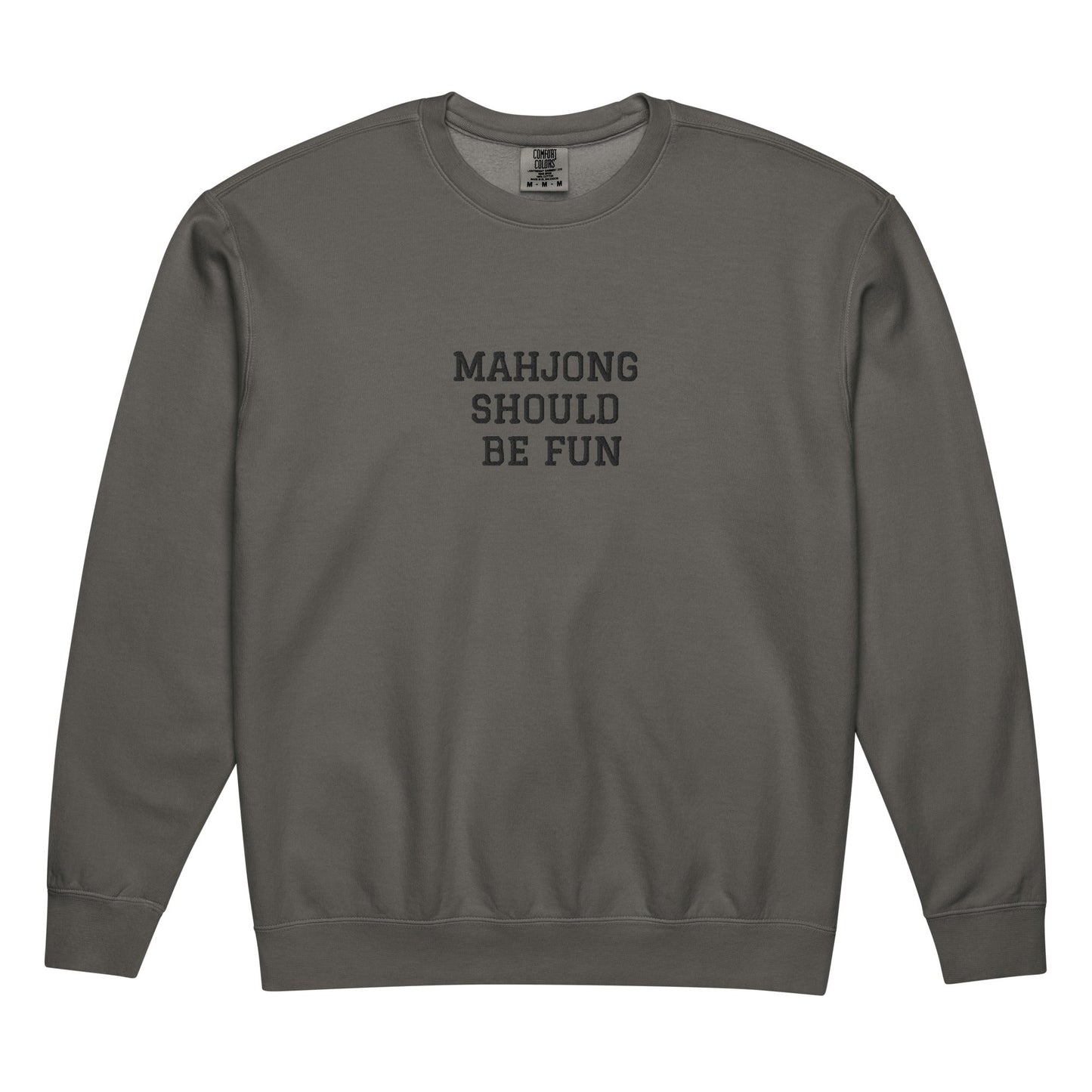 Unisex garment-dyed fleece crewneck sweatshirt