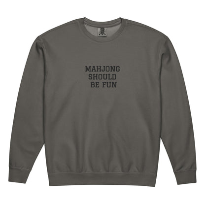 Unisex garment-dyed fleece crewneck sweatshirt