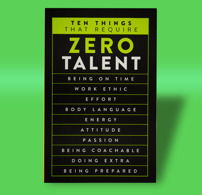 Green Motivational Wall Art - Hard Work Sign