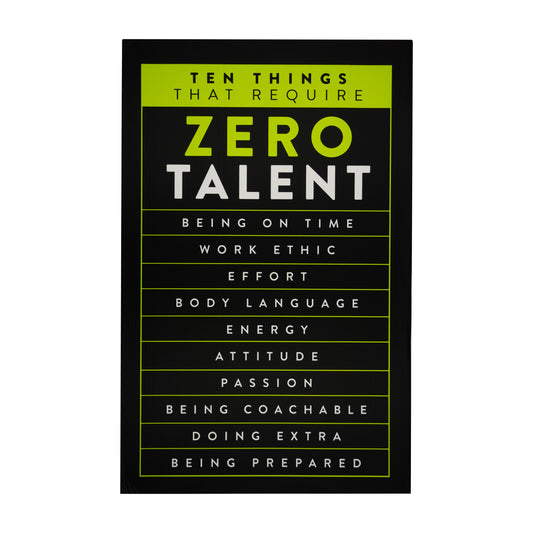 Green Motivational Wall Art - Hard Work Sign