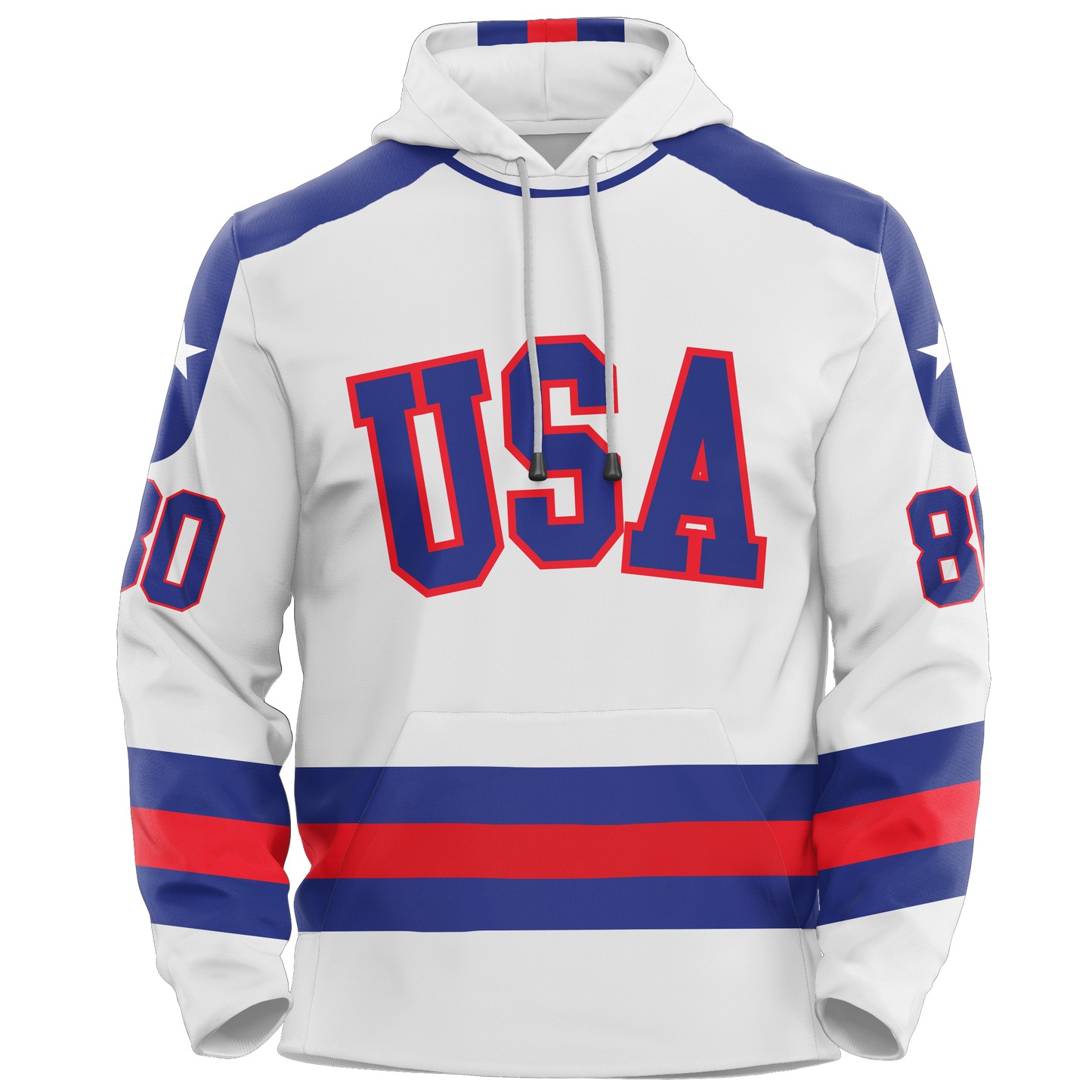 USA Hockey Miracle on Ice 1980 Authentic White Adult Hoodie