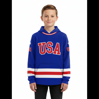 USA Hockey Miracle on Ice 1980 Authentic Royal Blue Youth Hoodie