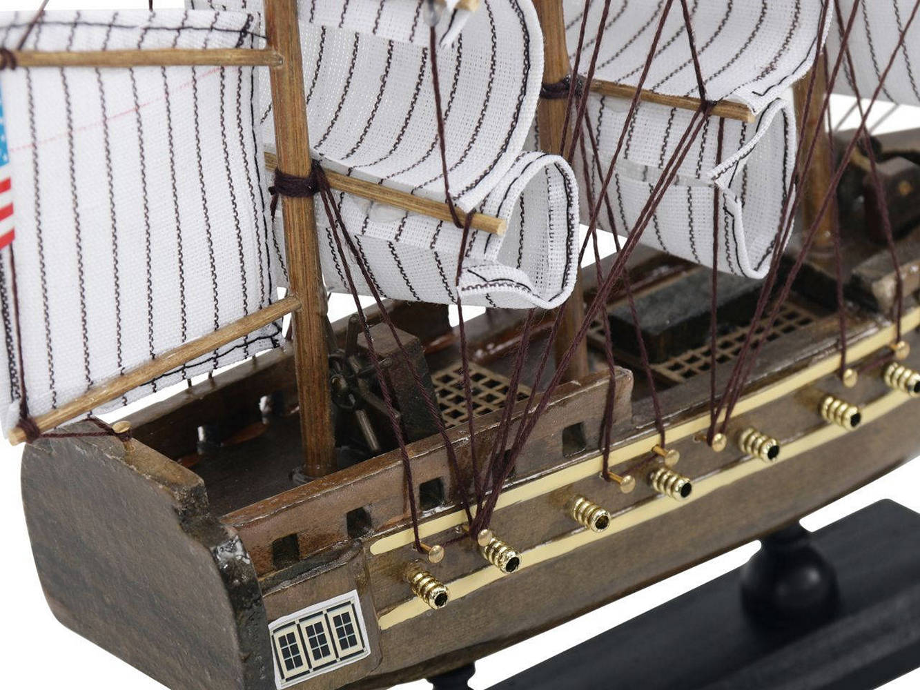 Wooden USS Constitution Tall Ship Model 12""
