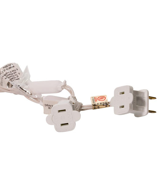 50-Light 5mm Cool White Twinkle LED White Wire Light Set