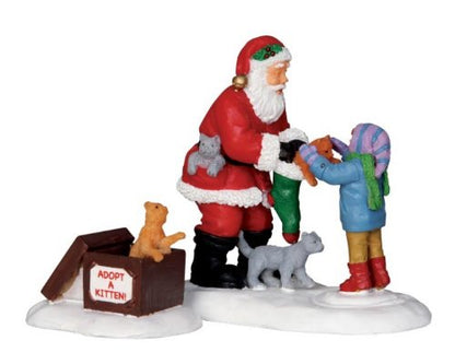 Santa and Kittens - 2 Piece Set