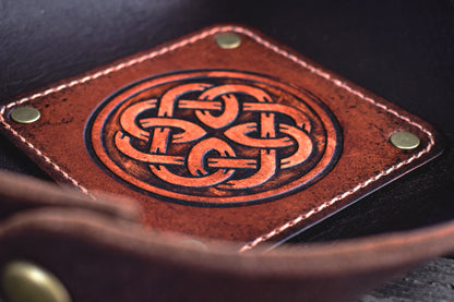 Leather Catch All Tray - Celtic