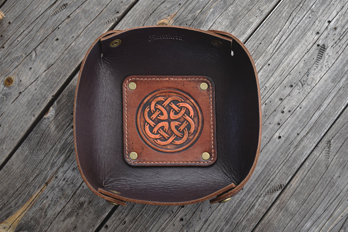 Leather Catch All Tray - Celtic