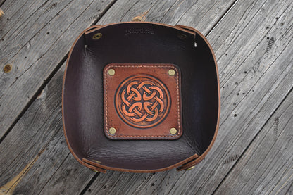 Leather Catch All Tray - Celtic