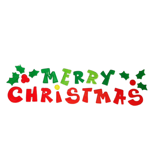 Wide Window Gel Clings - Merry Christmas Holly