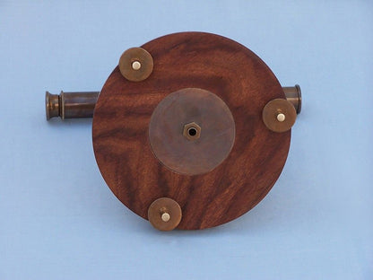 Antique Brass Alidade Compass 14""