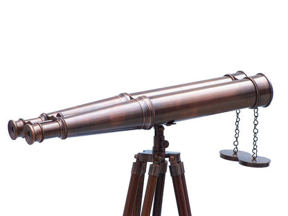 Floor Standing Admiral's Antique Copper Binoculars 62""