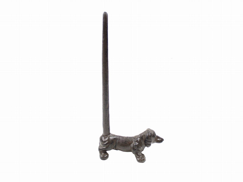 Cast Iron Dog Paper Towel Holder 12""
