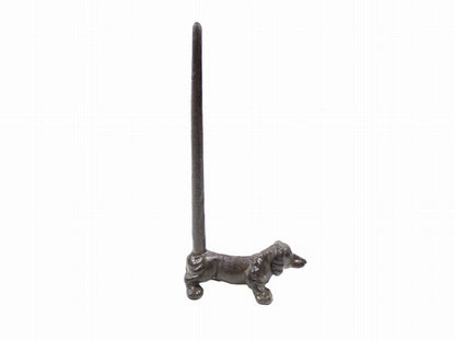Cast Iron Dog Paper Towel Holder 12""