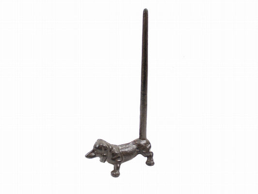 Cast Iron Dog Paper Towel Holder 12""
