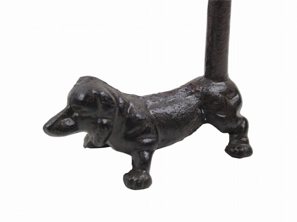 Cast Iron Dog Paper Towel Holder 12""