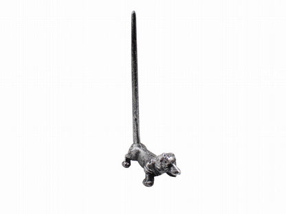 Rustic Silver Cast Iron Dog Extra Toilet Paper Stand 12""