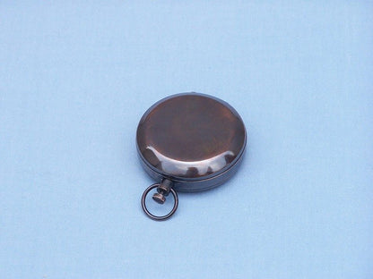 Antique Copper Scout's Push Button Compass 2""