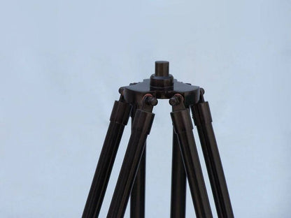 Floor Standing Oil-Rubbed Bronze-White Leather With Black Stand Harbor Master Telescope 50""