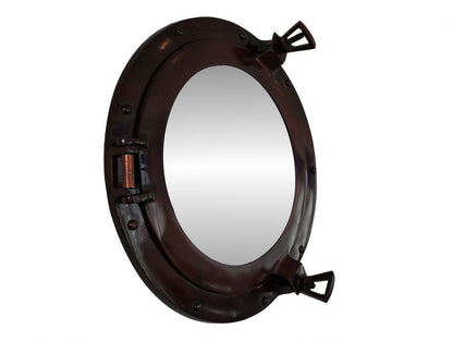 Antique Copper Decorative Ship Porthole Mirror 12""