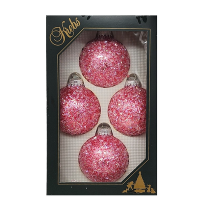 Krebs Value Glass Ball 4 pack - Sugar Ice on Pink