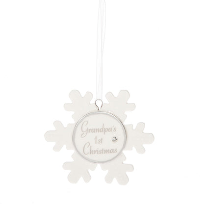 Grandpa's 1st Christmas Snowflake Ornament.