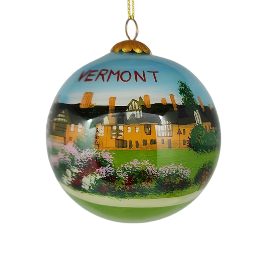Hand Painted Glass Globe Ornament - The Inn At Shelburne Farms