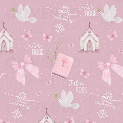 Personalized Bible is Our Compass Minky Blanket