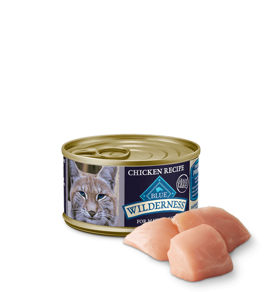 Blue Buffalo Wilderness Mature Chicken Entree Wet Cat Can (3oz)