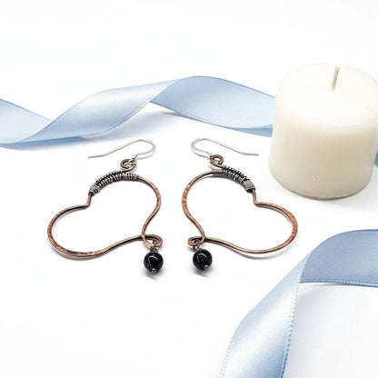 Sculpted Copper Butterfly Wing Abuse Survivor Earrings