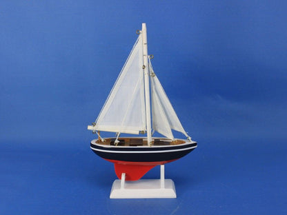Wooden Endeavour Model Sailboat Decoration 9""