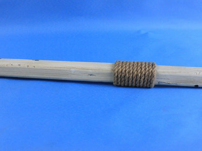Wooden Rustic Whitewashed Squared Decorative Rowing Boat Oar with Hooks 50""