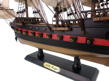 Wooden Captain Hook's Jolly Roger from Peter Pan White Sails Limited Model Pirate Ship 26""