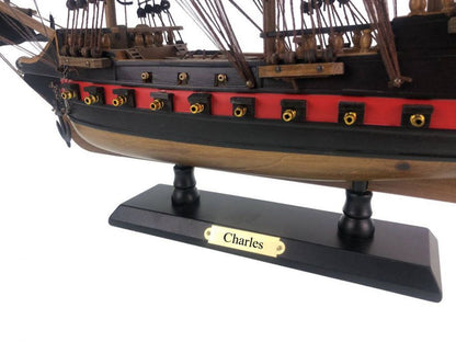 Wooden John Halsey's Charles Black Sails Limited Model Pirate Ship 26""