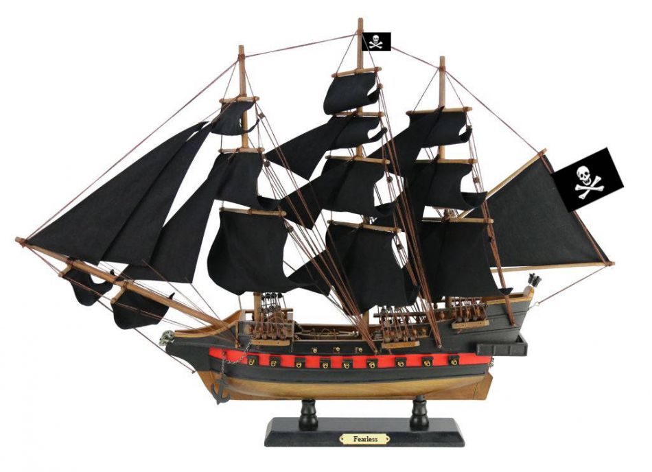 Wooden Fearless Black Sails Limited Model Pirate Ship 26""