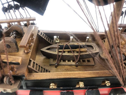 Wooden Black Bart's Royal Fortune Black Sails Limited Model Pirate Ship 26""